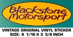 Blackstone Motorsport - Vintage Original Vinyl Decal Sticker Racing. Fixed Price $9.47.