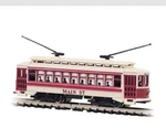 Bachmann Ho Scale Mainstreet Brill Trolley Motorized Streetcar 61047 W/ Lights. Fixed Price $34.99.