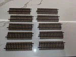 Marklin 10 Pcs 3900D 1/2-LENGTH Straight Scale Model Track Excellent Cond. Fixed Price $35.00.