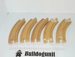 Lot Of 5 Curved Wood Train Track For Imaginarium Brio Thomas Toy. Fixed Price $8.96.