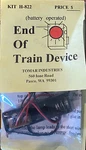 Tomar H.o. Scale H-822 End Of Train Device Red Lens 1 Pkg. Fixed Price $22.20.