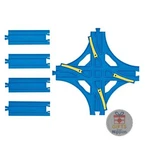 Takara Tomy Plarail Crossing Point With 1/2 Straight Rails R-14. Fixed Price $20.79.