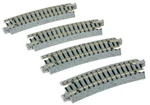 Kato 20-121 Curved Roadbed Track Section 15-DEGREE, 12-3/8 315MM Radius PKG(4). Fixed Price $10.00.