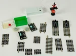 Atlas Ho Scale Train Track Lot 11 Pieces Switches Stop Sign Screws. Fixed Price $19.99.