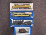 Lot Of 3 Bachmann Ho Engines And 1 Bobber Caboose. Fixed Price $79.99.