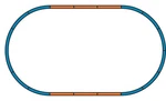 Piko 55365 Ho Starter Track Set & 4 231MM Straight Roadbed Only. Fixed Price $40.78.