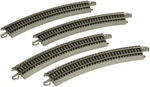 Bachmann Trains E-z Track Reversing 18" Radius Curved (4/CARD) Nickel Silver. Fixed Price $57.18.