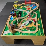 Kid's Wood Play Railway Train Table Set 120 Pc Brio Thomas & Friends Compatible. Fixed Price $229.99.