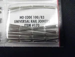 Atlas #170 Ho-scale Code 83 Or 100 Standard Nickel Silver Rail Joiners 48/PACK. Fixed Price $5.45.