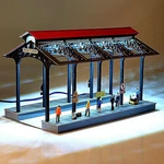 Scale Union Station Platform Building Gauge Train Layout Lighted Depot. Fixed Price $117.99.