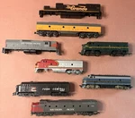 Ho Scale Diesel Locomotives, Manufacturers Like Athearn, Tyco, And Rivarossi.. Fixed Price $499.95.