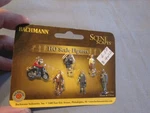 Bachmann 33101 Ho Scale Figures -- City People With Motorcycle PKG(7) New Vg Con. Fixed Price $8.99.