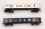 Ho Scale Bachman 40' Gondolas Soo Line #63290 / N&w #248334 Set Of Two (2). Fixed Price $16.00.
