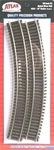 Atlas #532 18" Radius Curve Track (6-PACK) Code 83 Rails Ho Scale. Fixed Price $13.50.