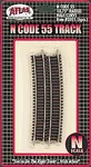 Atlas Code 55 Track W/nickel-silver Rail & Brown Ties 18-3/4IN Radius Hal 2025. Fixed Price $8.98.