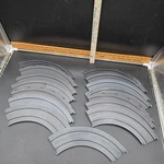Vintage Of 15 Aurora Ho Gauge 9" Radius Curved Slot Car Track #2. Fixed Price $12.99.