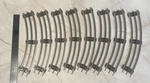 K-line O-27 Gauge Curved Tinplate Tubular 3-RAIL Track 8 Pieces. Fixed Price $34.00.