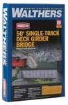 Walthers Ho Scale 50' Single-track Railroad Deck Girder Bridge Kit 933-4506. Fixed Price $18.04.