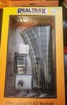 Mth Rail King Real Trax Operating 0-42 Left Hand Switch 40-1044 Ln. Fixed Price $39.99.