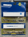 Ho 3 New Athearn Rtr 48' Chassis With Containers - Conrail Cr And Atsf. Fixed Price $64.99.