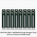 Kato 20-000-L Unitrack Scale Straight 24.8 Cm, Packs Of 10 (80 Total). Fixed Price $150.00.