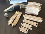 Thomas Wooden Railway Track Lot Clickety Clack Straight Curve Wavy 30 Pc. Fixed Price $29.99.