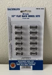 Bachmann Ho 33'FLAT Back Wheels 12PCS BAC42904-W. Fixed Price $21.00.
