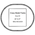 Bachmann E-z Track Ho Scale Oval #01 Basic Train Set 38" X 47". Fixed Price $55.95.