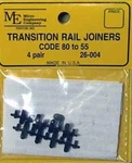 Micro Engineering Ho Scale Plastic Transition Rail Joiners Code 80-55 26-004. Fixed Price $6.99.