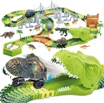 174 Pcs Flexible Train Tracks And Race Cars Playset With 8 Dinosaurs.... Fixed Price $36.63.