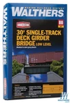 Walthers 933-4509 30' Single Track Bridge Low Level Kit Ho Scale Train. Fixed Price $19.99.