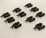 Lot 10 Tyco Ho Trucks Bogies W/ Couplers, Freight Train Car Replacement Parts. Fixed Price $47.95.