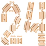 Playful Pupilz 24 Pcs Wooden Train Track Connectors Real Railway.... Fixed Price $21.66.