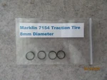 H0 - Marklin 7154 Traction Tires 8MM 5/16" Diameter (pack Of 4) Nib. Fixed Price $5.00.