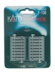 Kato 2-105 Ho Scale Unitrack 60MM (2-3/8?) Straight Track, (4 Ea). Fixed Price $13.69.