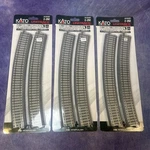 Lot Of 3 Kato 2-252 Ho Radius 22.5D Concrete Tie Curved Track 4 Pieces Per Pack. Fixed Price $47.99.