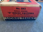 Lionel No. 042 Manual Control "o" Gauge Switches Box - Empty Vintage. Fixed Price $20.00.