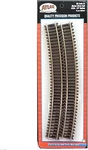 Atlas Code 83 24 Radius (6) - Ho Scale Nickel Silver Model Train Track #536. Fixed Price $12.30.