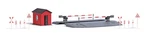 Barrier Post With Rail Oo/ho Gauge Busch 1396. Fixed Price $71.58.