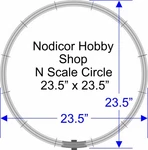 Bachmann E-z Track Scale 23.5" X Circle Basic Train Set. Fixed Price $39.98.