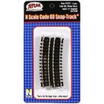 Atlas #2521 Half 11" Radius Curve Track Sections Scale Code 80 Rails (6 Pcs). Fixed Price $5.50.