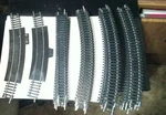 Bachmann Ho Track (2) Power Supply Connector, (8) Straight, (30) Curve Pieces. Fixed Price $26.95.