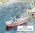 Campbell Scale Models 1600 Rowboat With Oars & Oarlocks Plastic Kit. Fixed Price $5.94.