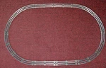 Lot Of 12 0-27 Gauge Track. Layout With Tan Ties, 4 Straight 8 Curved.. Fixed Price $21.55.