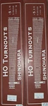 Ho Shinohara #5 Left & Right Hand Switch Code 100 Nickel Silver, Each Not Pair. Fixed Price $20.00.