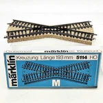 Marklin Ho 5114 Track Crossing Rail All Metal West Germany Box 1989. Fixed Price $12.50.