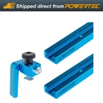 Powertec 71857 24" Double-cut Profile Universal T-track & 3" Fence Flip Stop. Fixed Price $36.99.
