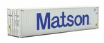 Walthers Ho Scale 40' Hi Cube Corrugated Container Matson 949-8263. Fixed Price $10.62.
