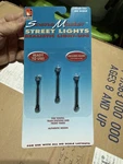 Life-like Scenemaster Ho Street Lights 3-PACK Realistic Light-ups Black Layout. Fixed Price $14.99.
