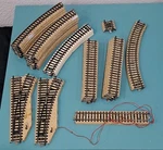 Rklin Ho M-track Straight Curve Switch Lot 5100 5106 5202 Wired 3-RAIL. Fixed Price $54.00.